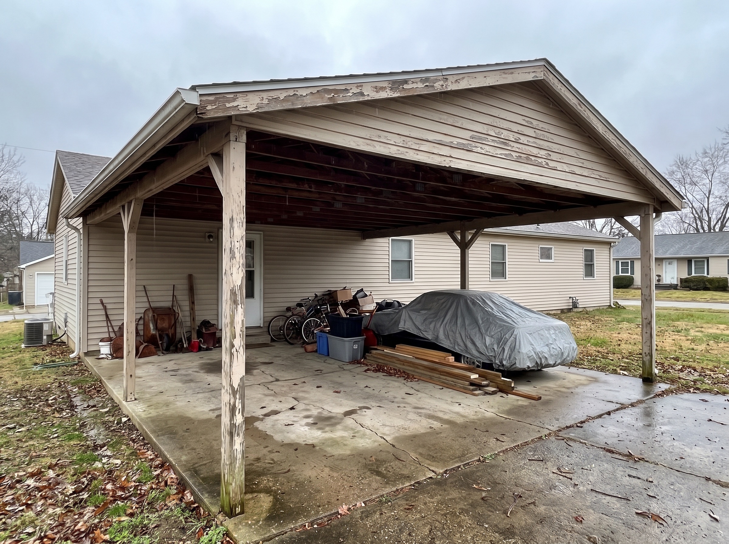 Carport Conversion - before